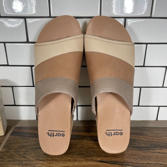 Earth Pine Tiga Womens Size 8.5 Shoes Multicolor Leather Platform Slide Sandal - Picture 7 of 16